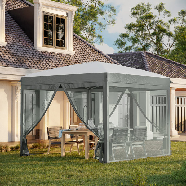Outsunny 10 Ft. W x 10 Ft. D Steel PopUp Gazebo Wayfair Canada